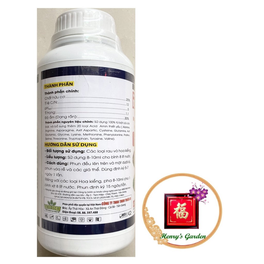 Phân Bón Đạm Cá Mỹ Bio Fish không mùi - #129A# 1 lít