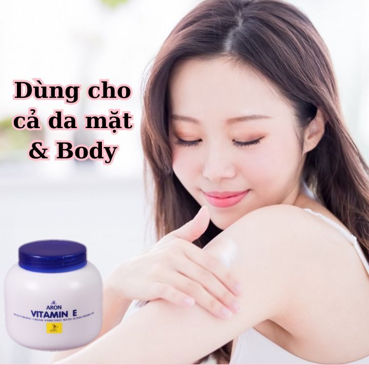 Vitamin E kem dưỡng ẩm body và mặt 200g thái lan giúp da trắng hồng mềm mịn