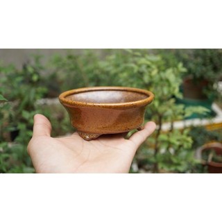 Chậu thủ công men hoả biến