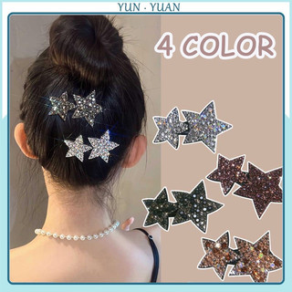 Kẹp tóc mái 2 sao đính đá óng ánh,phong cách hàn quốc cho nữ ,phụ kiện tóc