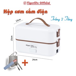Hộp cơm cắm điện Tigerlife TG-HC6 Loại 2 3 Tầng Nấu cơm nấu thức ăn hâm nóng đồ ăn hộp đựng cơm new model 2025