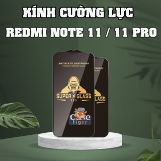 Cường lực kingkong đen xiaomi redmi note 11 4g / note 11s /note 11 pro 5g full màn, chống bám vân tay