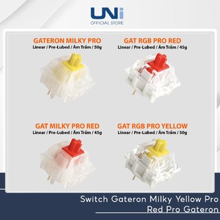 Switch Gateron Milky Yellow Pro linear 50g âm trầm dùng cho bàn phím cơ switch Gateron Milky Red Pro Gateron DoDo G