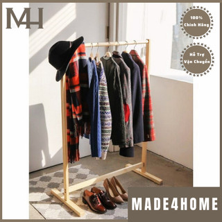 Giá treo quần áo gỗ thông AB chắc chắn - Made4Home