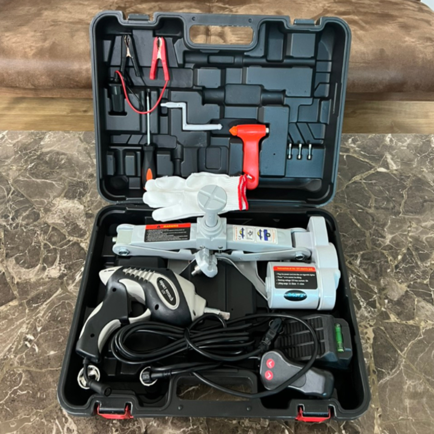 Bộ nâng kích gầm điện và máy siết ốc ô tô đa năng 2 trong 1 ROGTZ TY-001 dùng cho xe tải 3 tấn - HÀNG CHÍNH HÃNG