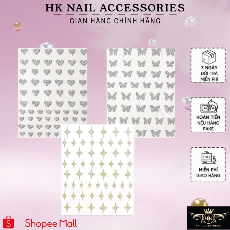 Sticker flash dán trang trí móng HK NAIL ACCESSORIES