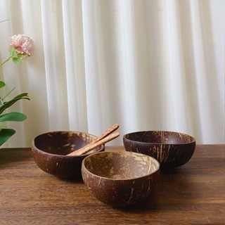  Bộ Bát Gáo Dừa Và Muỗng Chén Gáo Dừa Kèm Muỗng Gỗ Dùng Trong Spa Làm Đẹp Và Ăn Uống 