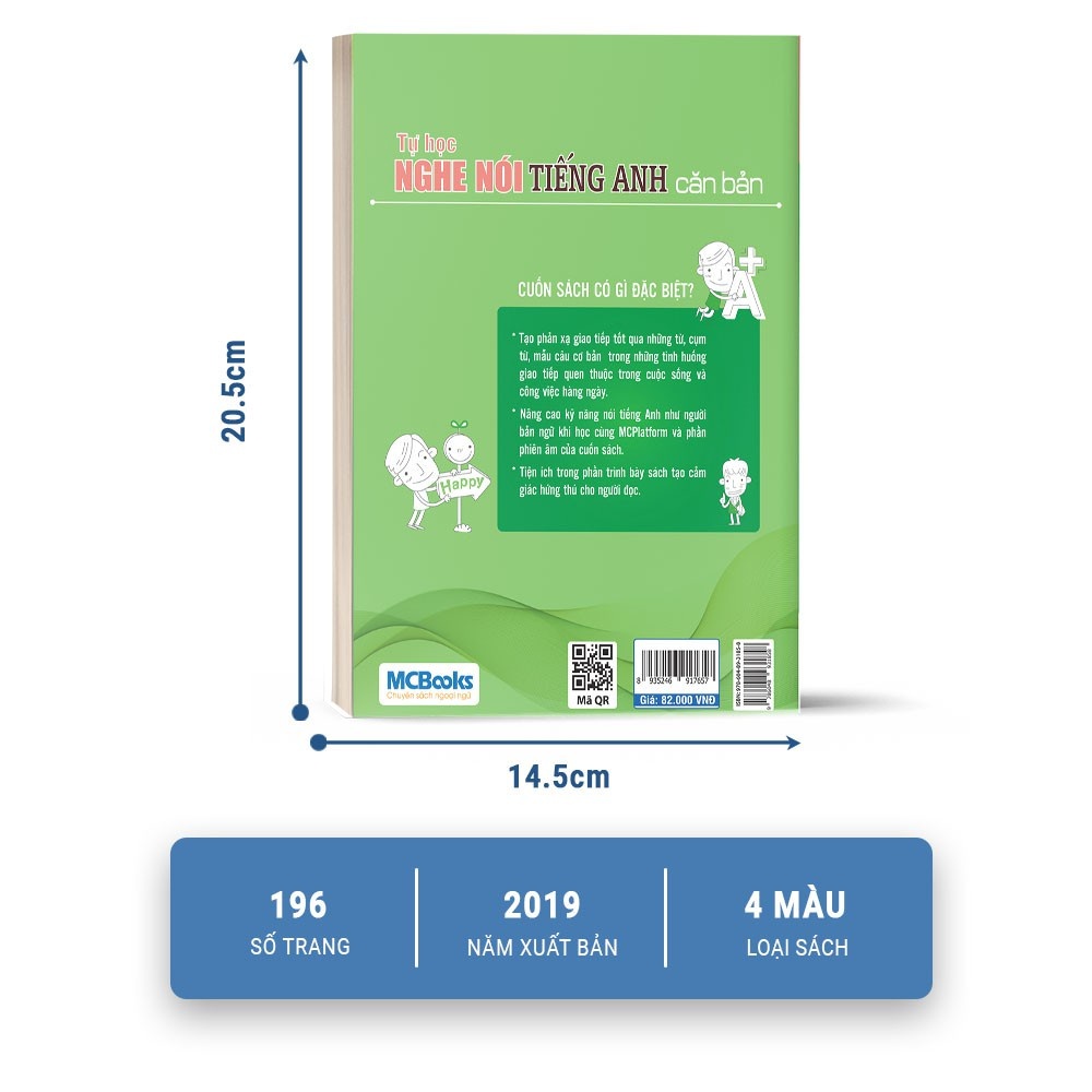 Sách Tự Học Nghe Nói Tiếng Anh Căn Bản Dành Cho Người Mất Gốc Học Kèm App Online MCBooks Newbooks