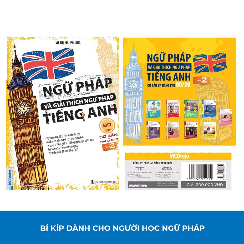 Ngữ Pháp Và Giải Thích Ngữ Pháp Tiếng Anh Nâng Cao 80/20 Dành Cho Người Mới Học Nhà Sách Newbooks