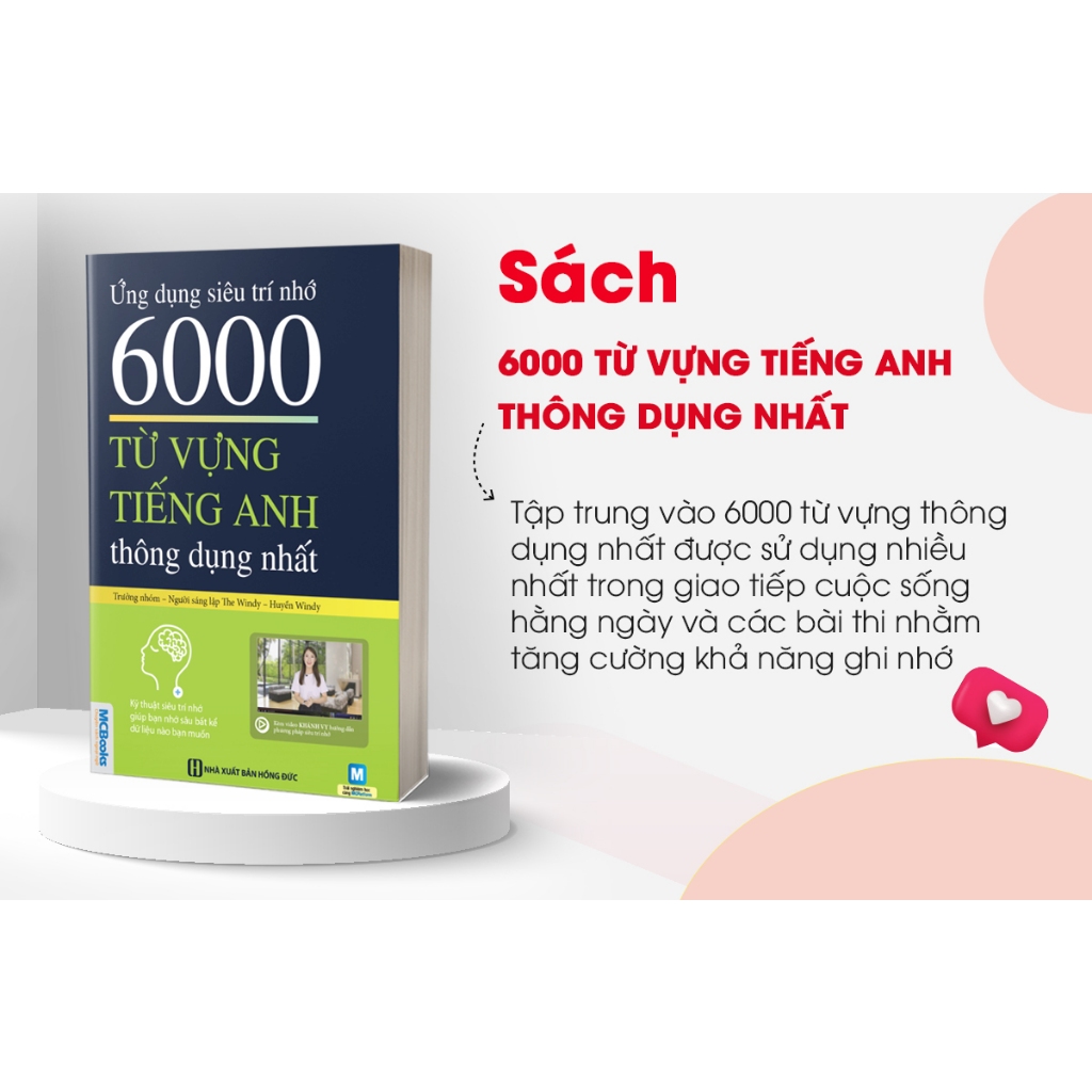 Sách Ứng Dụng Siêu Trí Nhớ 6000 Từ Vựng Tiếng Anh Thông Dụng Nhất Cho Người Học Tiếng Anh Cơ Bản Nhà Sách Newbooks