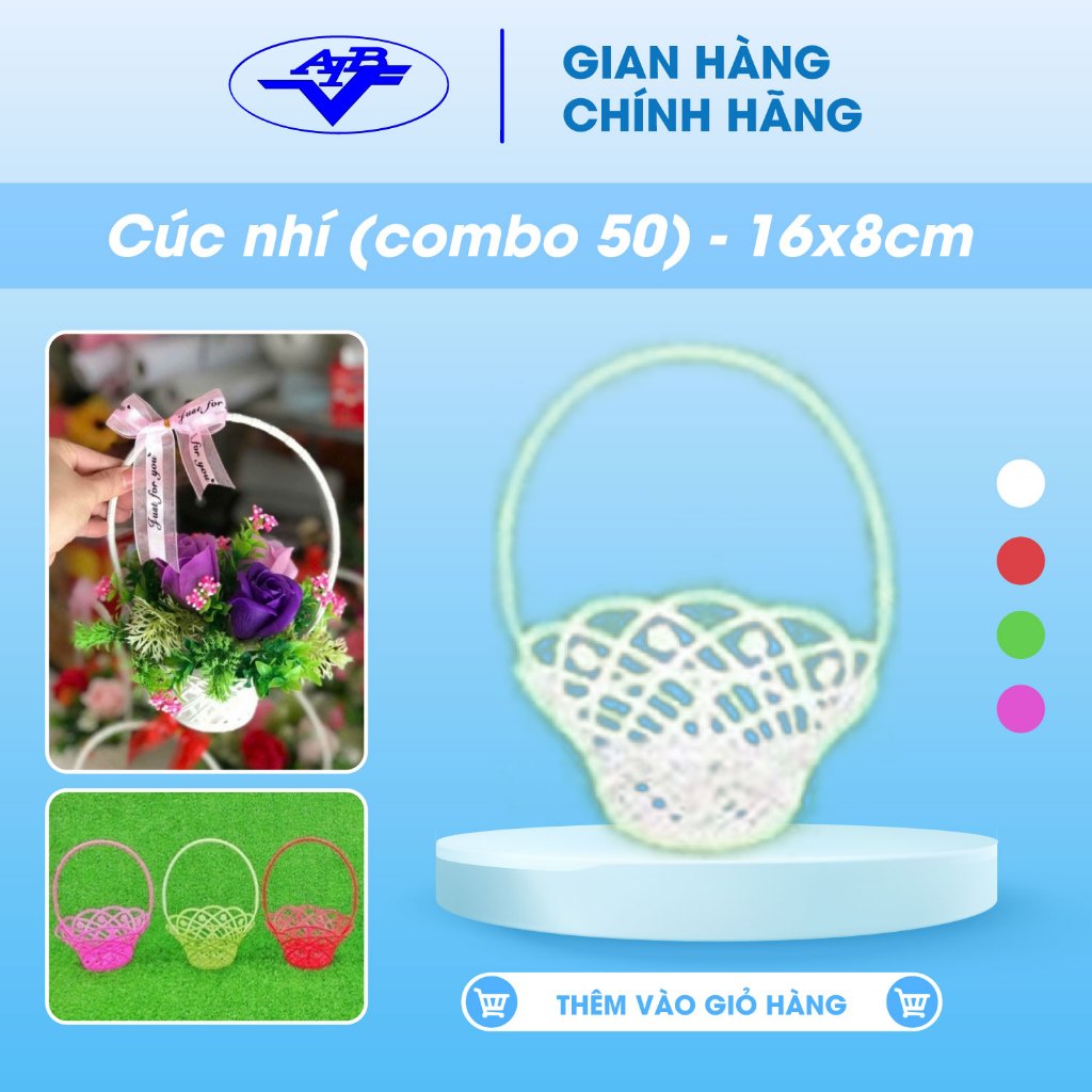 Giỏ cúc Nhí Combo 50 cái D16 X d8