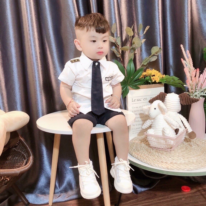 SALE BỘ SƠ MI CÀ VẠT BÉ TRAI SIZE 8-30KG