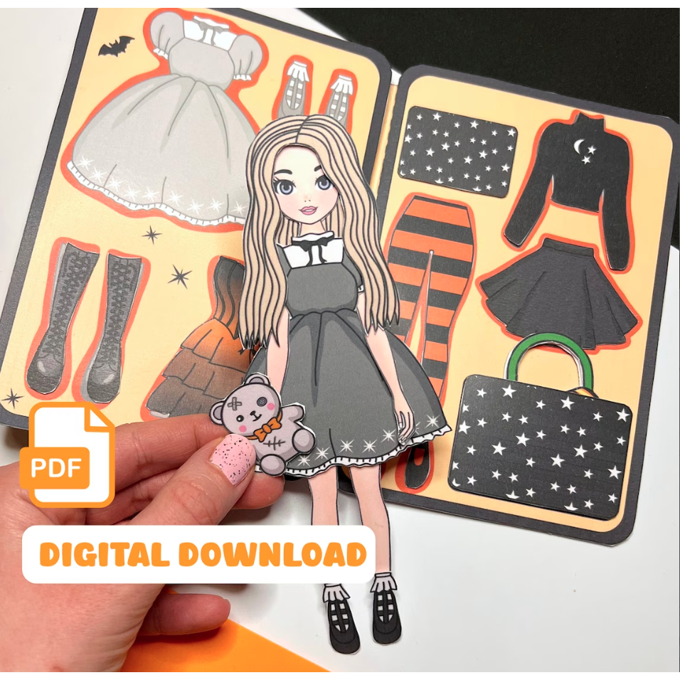 Búp bê giấy bộ suu tập Halloween -Happyfunny