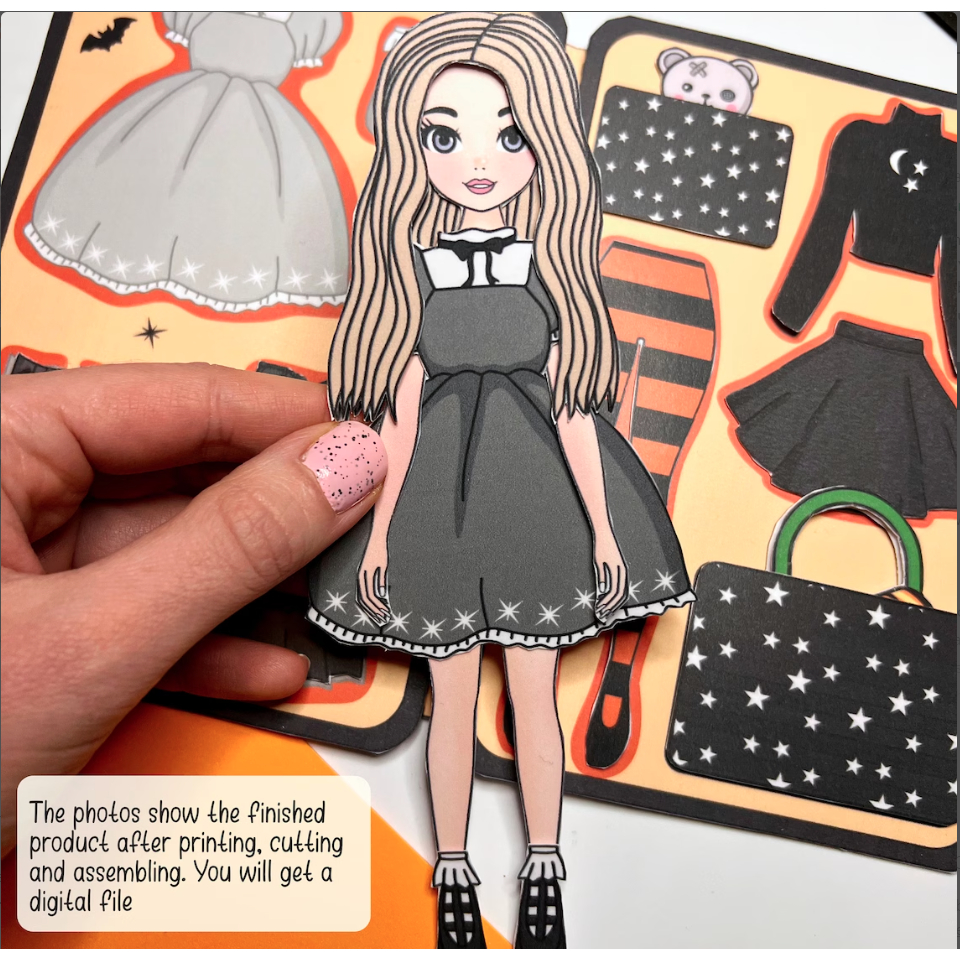 Búp bê giấy bộ suu tập Halloween -Happyfunny