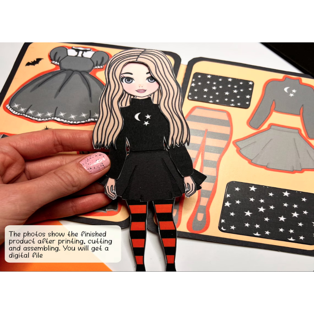 Búp bê giấy bộ suu tập Halloween -Happyfunny