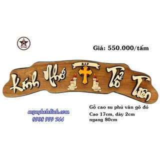 Tấm chữ kính nhớ tổ tiên gỗ