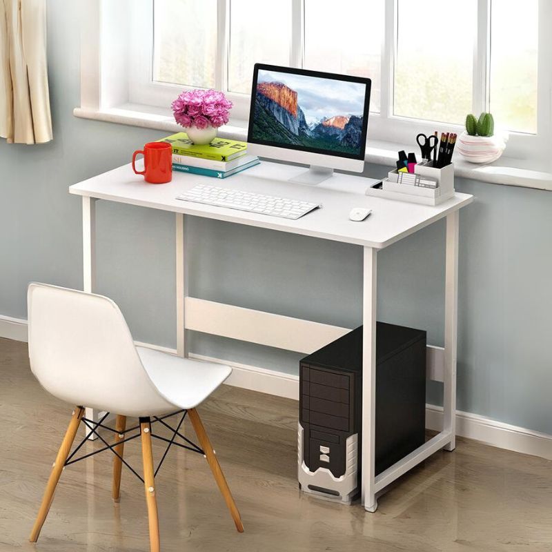 Bàn làm việc học tập máy tính gỗ có kệ lửng để sách chân sắt sơn tĩnh điện dùng cho văn phòng,tại nhà Nội thất Q86 005