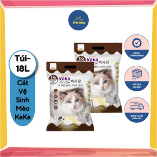 Cát vệ sinh cát đất sét cat litter kaka vicado hương caffe 18l - tpet shop