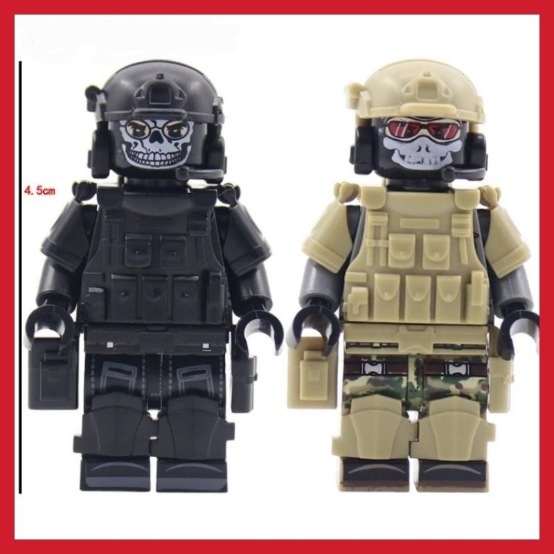 Bộ Đồ Chơi Lắp Ráp 1 Minifigure Lính Đánh Thuê Kèm Phụ Kiện