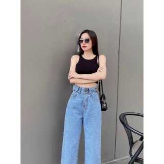 QUẦN JEANS SUÔNG LƯNG KIỂU 2 NÚT THẢO XINH STORE MS 207