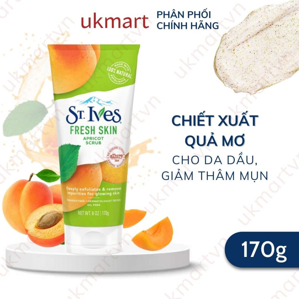 Sữa Rửa Mặt St.Ives Tẩy Tế Bào Chết Đủ Mùi Chính Hãng 90gr và 170gr