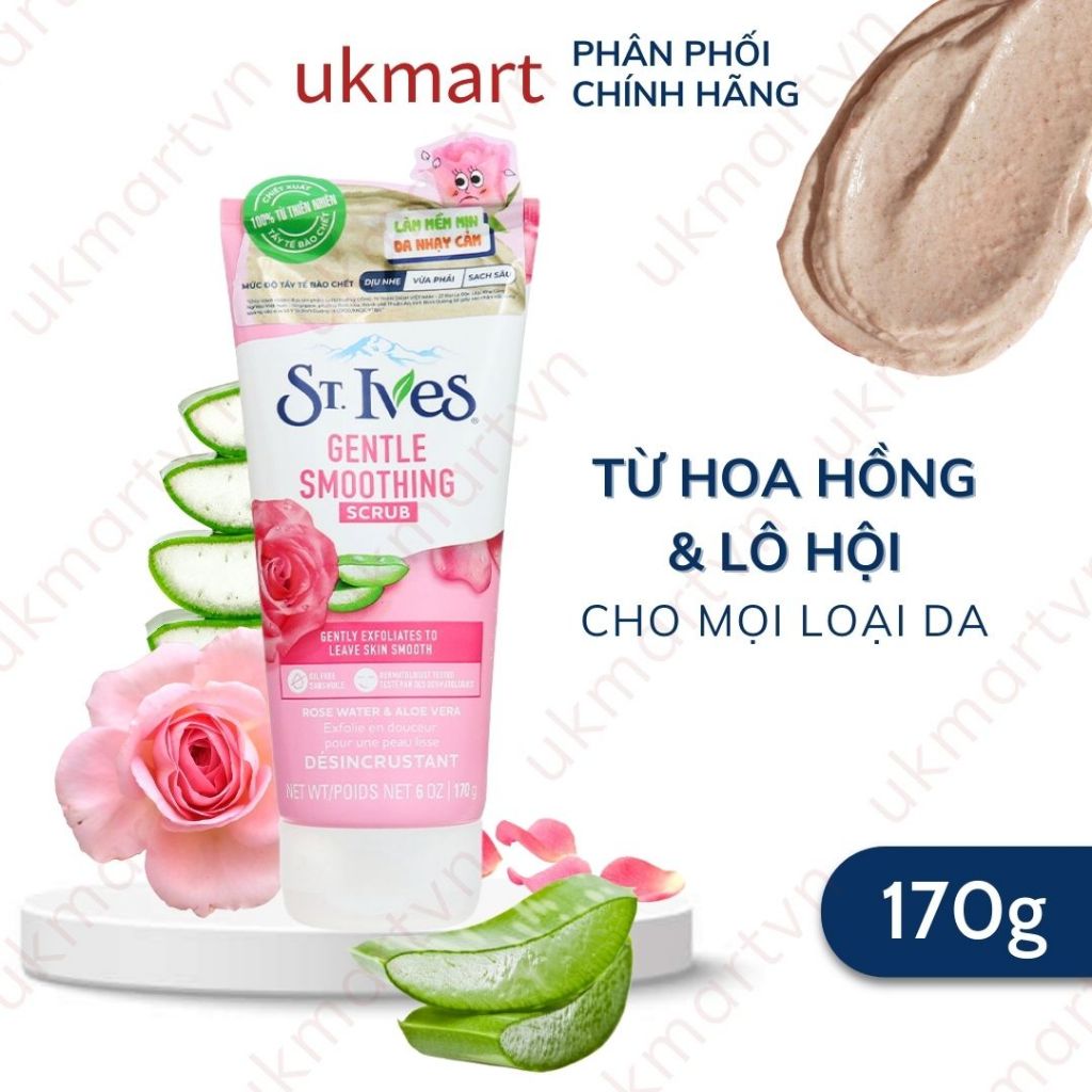 Sữa Rửa Mặt St.Ives Tẩy Tế Bào Chết Đủ Mùi Chính Hãng 90gr và 170gr