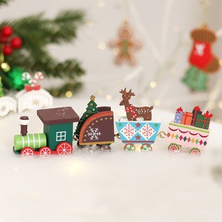 Tàu hỏa gỗ mini trang trí Noel cực xinh