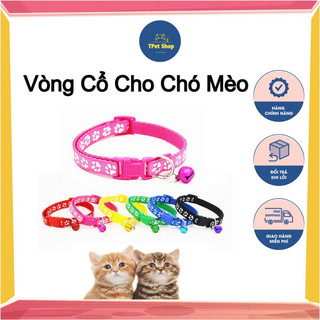 Vòng cổ lục lạc cho thú cưng hình dấu chân chó mèo. Vòng chuông bấm. TPET SHOP