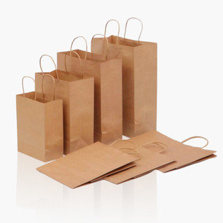 Sét 10 túi giấy kraft có quai đựng quà v3