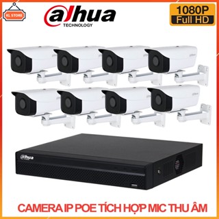 Bộ Camera IP PoE 8 Kênh Dahua 2MP Full HD 1080P Tích Hợp Mic Thu Âm