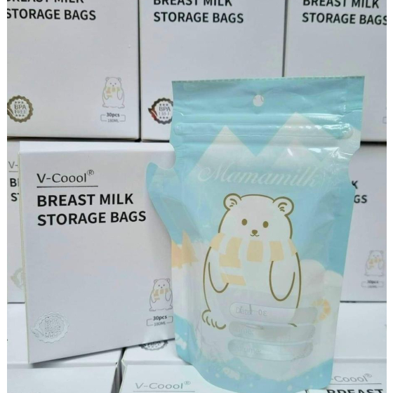 Hộp 30 Túi trữ sữa Vcool 180ml