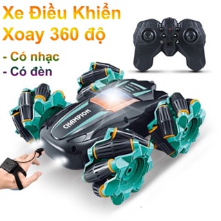 Xe ô tô điều khiển từ xa 🚔 new 2023 pin sạc, ô tô điều khiển từ xa xoay 360 di chuyển 6 hướng có nhạc️ 🎼 có đèn led 🎇