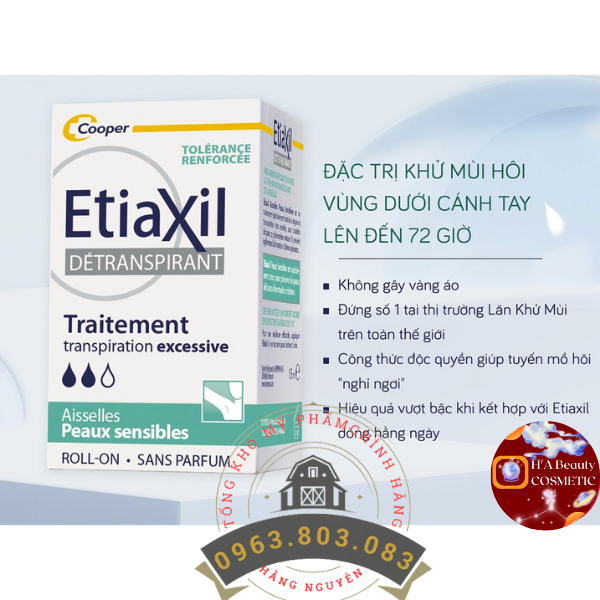Lăn Khử Mùi EtiaXil Dành Cho Da Nhạy Cảm 15ml | Wings Shop