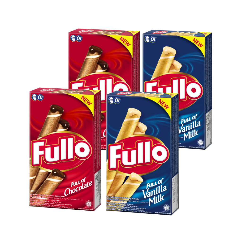 Combo 4 Hộp Fullo (5 cây) _( 2 Sô cô la + 2 Vani sữa) [Date tháng 3/2024]