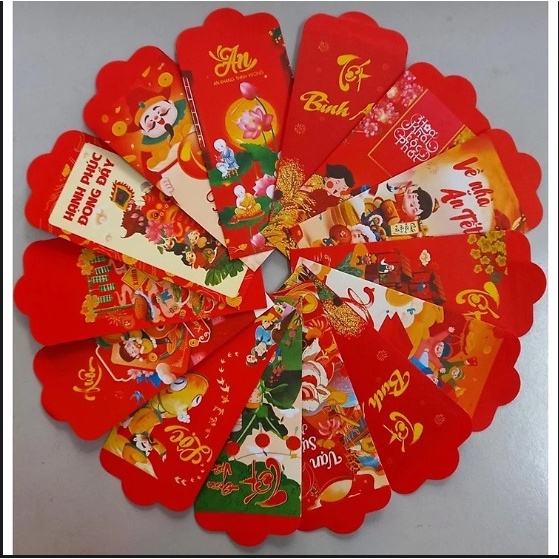 100 Bao Lì Xì Giá Sỉ Rẻ Màu Đỏ Đẹp, Phúc, Thuận Buồm Xuôi Gió .ĐTCA