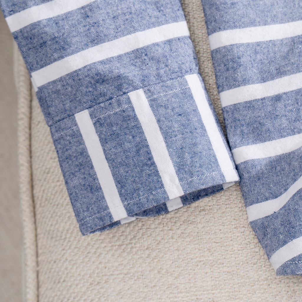 Áo Sơ Mi Nam Cao Cấp Horizon Stripes Shirt Jeans BY COTTON SP