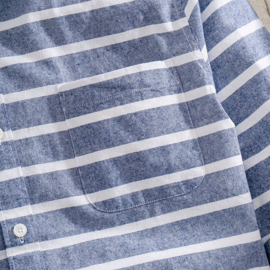 Áo Sơ Mi Nam Cao Cấp Horizon Stripes Shirt Jeans BY COTTON SP
