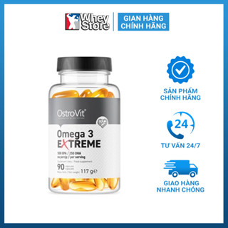 Dầu Cá Hàm Lượng Cao Ostrovit Omega 3 Extreme 90 Viên Chính Hãng