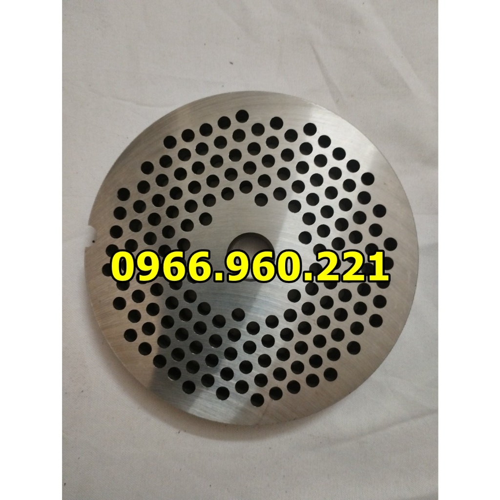 Mặt Sàng và dao cối inox 12-22-32  máy đùn thịt đủ cỡ từ 4mm đến 8mm dày 10mm chắc chắn, sáng bóng