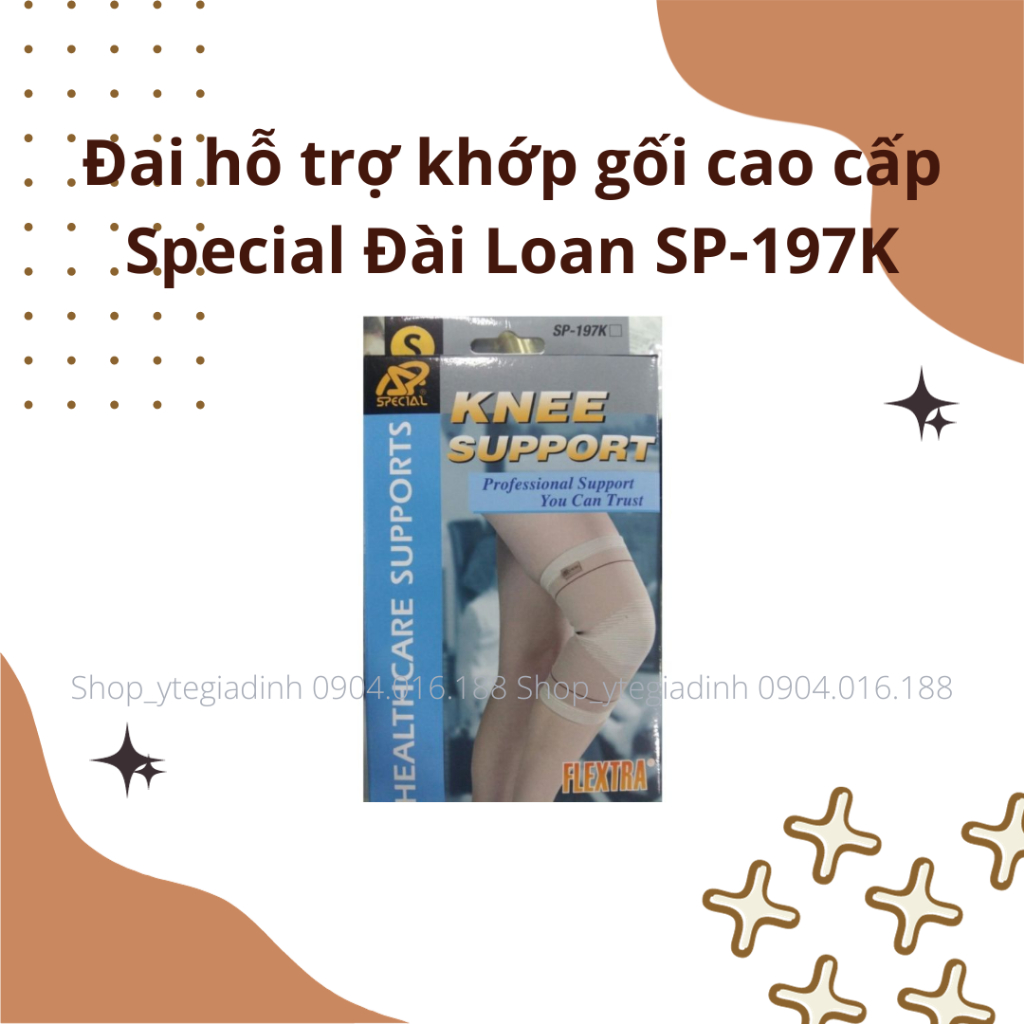 Đai hỗ trợ khớp gối cao cấp Special Đài Loan SP-197K size S M L XL
