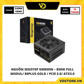 Nguồn segotep gm850w – 850w full modul/ 80plus gold / pcie 5.0/ atx3.0
