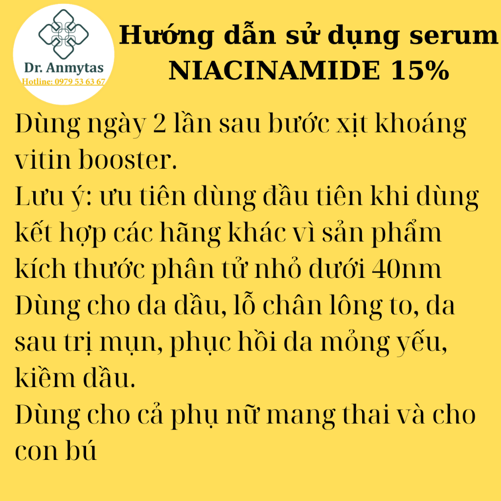 Serum Niacinamide 15% Dr Anmytas