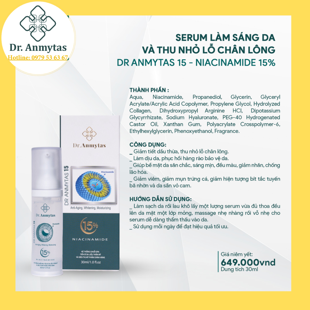 Serum Niacinamide 15% Dr Anmytas