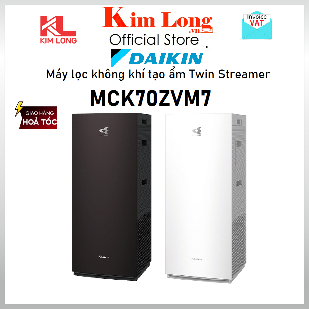 Hỏa tốc 1h Máy lọc không khí tạo ẩm Daikin MCK70ZVM7 Diện tích 48m2 Twin Streamer