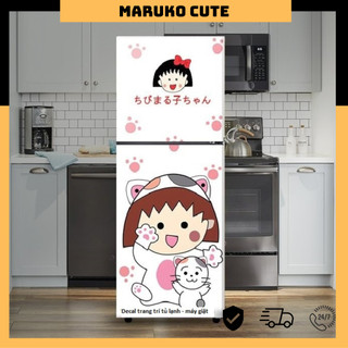 Decal dán Tủ Lạnh, MARUCO CUTE chất liệu cao cấp chống thấm nước - Trang trí nhà