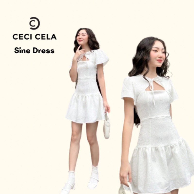 Ceci Cela - Đầm cột nơ dáng ngắn Sine