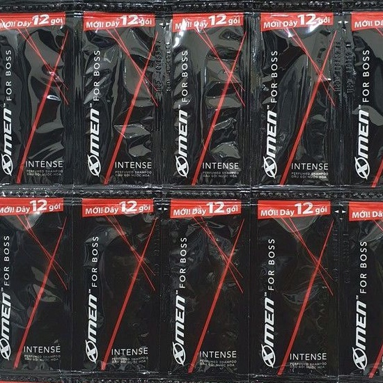 Dầu Gội Nước Hoa X-Men For Boss Intense Mùi Hương Chuẩn Châu Âu Dây 12 Gói