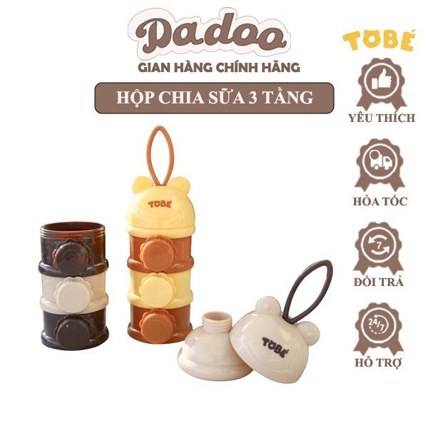 TOBE Hộp Chia Sữa 3 Tầng Đựng Sữa Đựng Đồ Ăn Dặm Ngũ Cốc Tiệt Trung UV Hơi Nước An Toàn Tiện Lợi Đi Du Lịch Đi Học