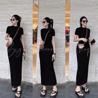 Đầm Đen Ôm Body Sexy Dáng Dài Tay Ngắn Siêu Sang Chảnh Phong Cách Đơn Giản Siêu Hot Hit, Hot trend Dành Cho Các Nàng