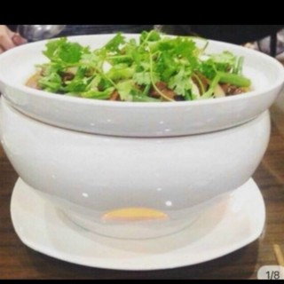 Bếp hâm nóng thức ăn bằng nến đường kính 21cm.Hàng sứ Bát Tràng.